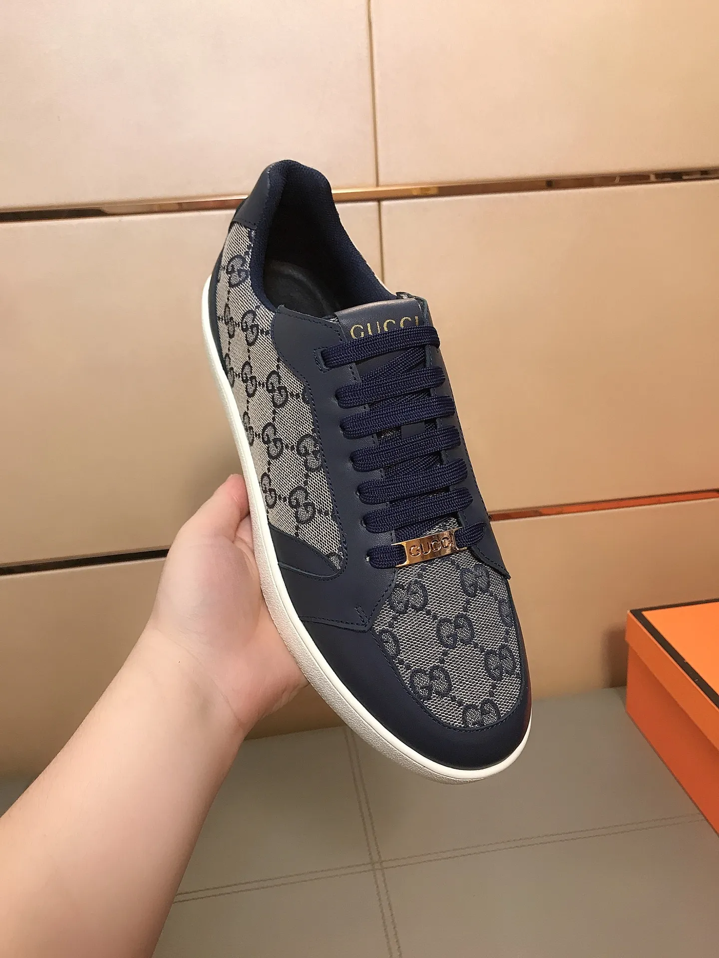 Men's Men's Shoes 230 ⌚️⌚️[GUCCI] Gucci men's casual shoes are absolutely popular 🔥The ultimate matching item for trendy men! Irresistible charm of super texture, the main recommendation, the upper is made of high-quality cowhide with printed fabrics, sheepskin feet, wear-resistant rubber sole, noble and elegant! Extremely comfortable🎁🎁You can be as handsome as you want💪 Size: 38-44!